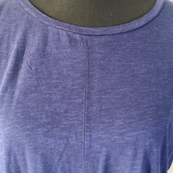 New Directions Navy Blue Tie Front Tee Sz L NWT - Picture 2 of 6